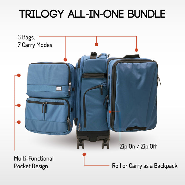 Super Bundle: Site Exclusive! (Trilogy Modular System + Packing Cube Set + Hip Belt + Penta 5-in-1 Packable Duffel)
