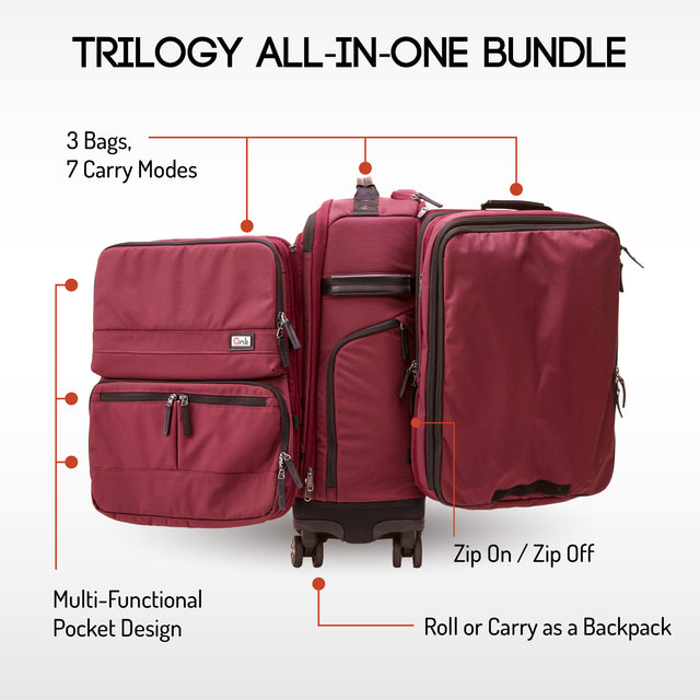 Super Bundle: Site Exclusive! (Trilogy Modular System + Packing Cube Set + Hip Belt + Penta 5-in-1 Packable Duffel)