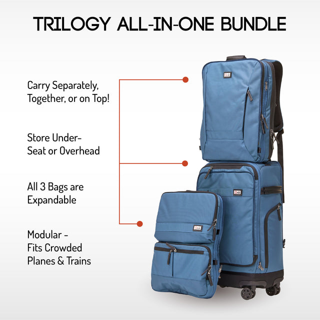 Super Bundle: Site Exclusive! (Trilogy Modular System + Packing Cube Set + Hip Belt + Penta 5-in-1 Packable Duffel)
