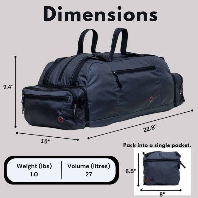 Penta 5-in-1 Packable Duffel Charcoal